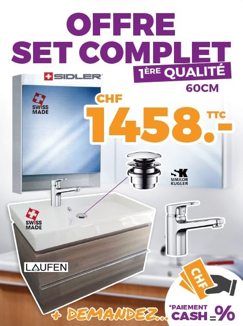 Offre set complet salle de bain - 1er qualité Laufen EcoPro 60cm
