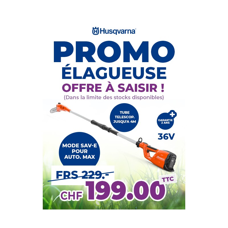 HUSQVARNA ELAGUEUSE 120iTK4-P SUR PERCHE PR ACCU 36V LI-ION