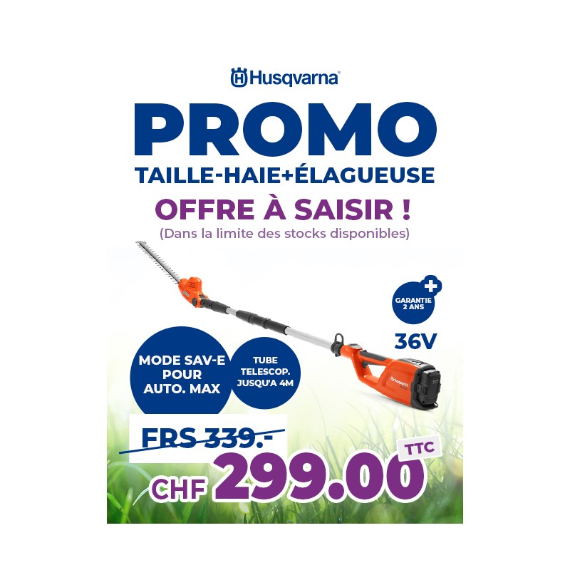 HUSQVARNA TAILLE-HAIE+ELAGUEUSE 120iTK4-PH KOMBI SUR PERCHE PR ACCU 36V LI-ION