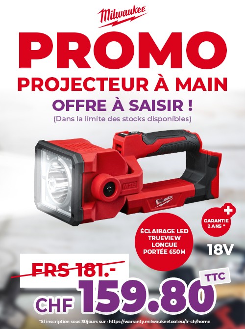 MILWAUKEE PROJECTEUR A MAIN...