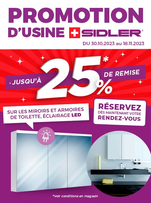 Promo d'usine SIDLER