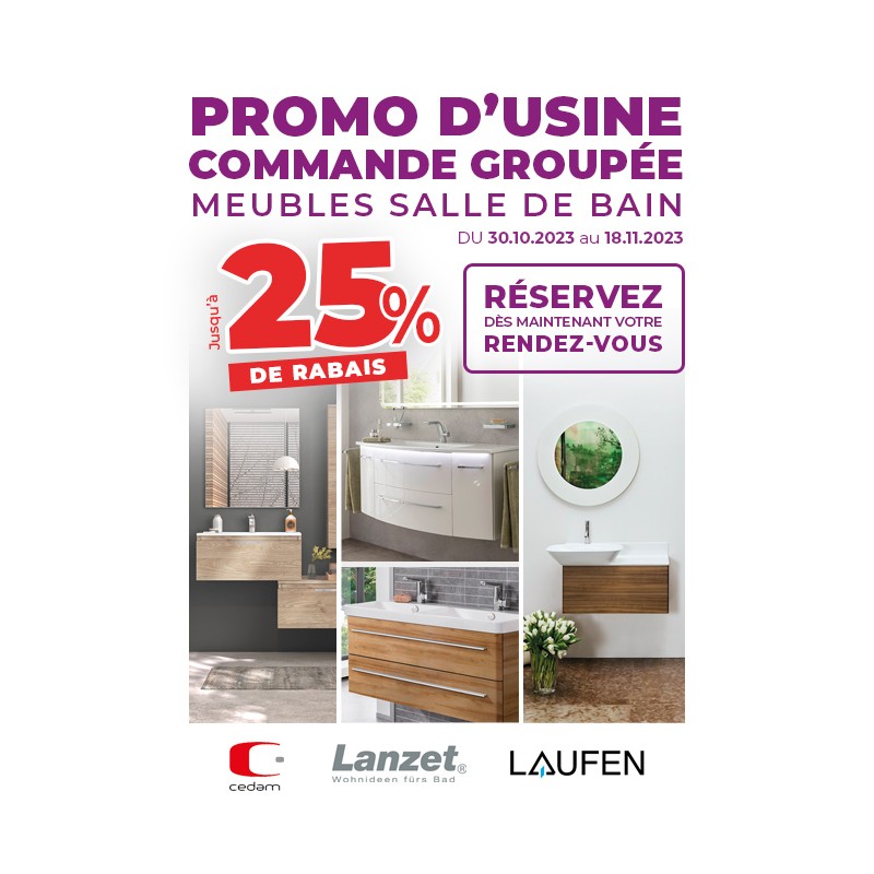 Promo d'usine LAUFEN, CEDAM et LANZET