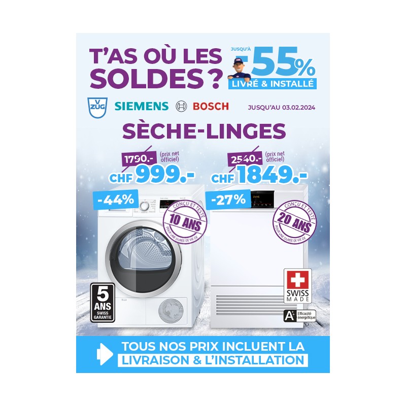 Top soldes sur les sèche-linges