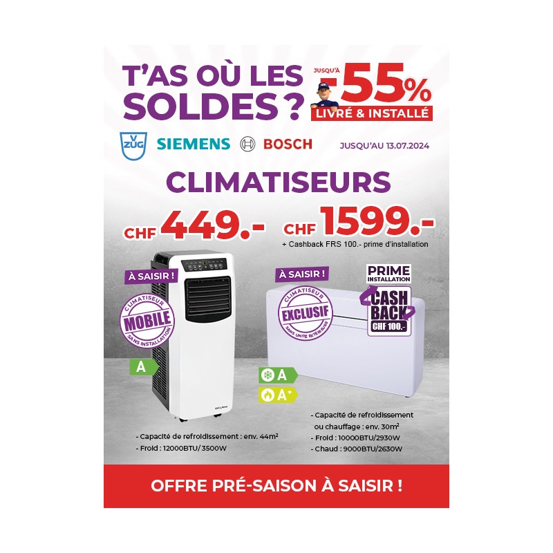 Top Soldes sur les climatiseurs