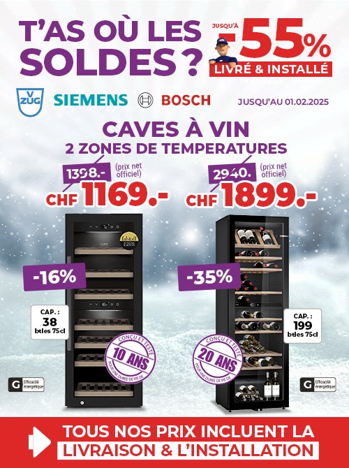 Top soldes sur les caves à vin