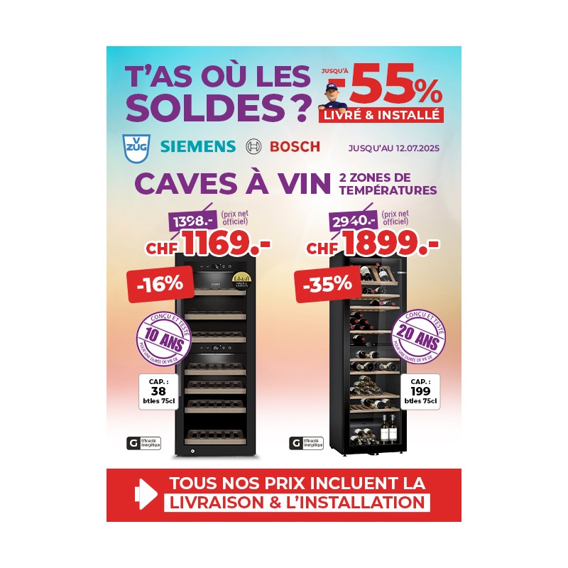 Top soldes sur les caves à vin