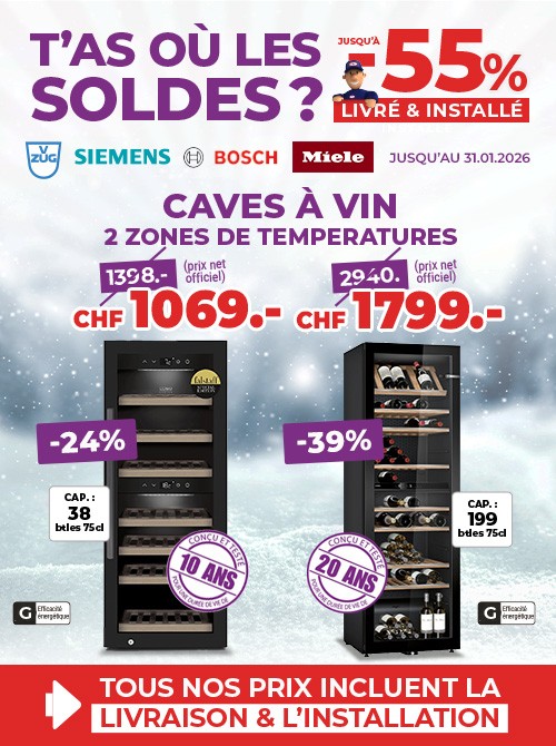 Top soldes sur les caves à vin