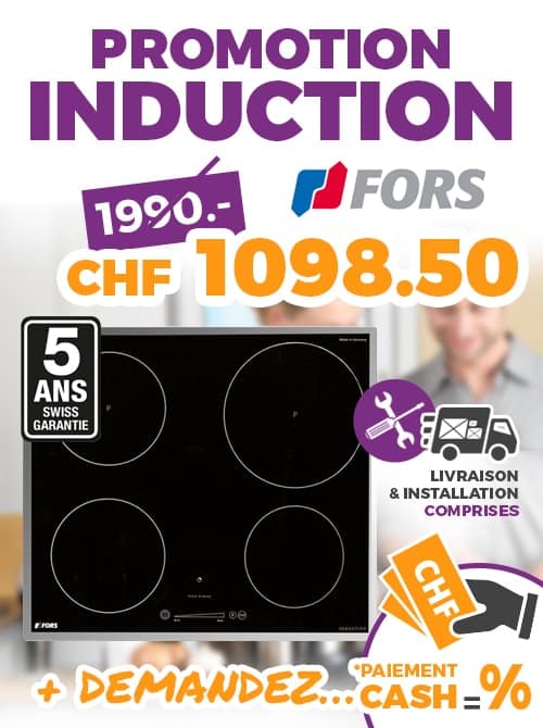 ok chez vous promo FORS PLAN INDUCTION TIST604 ES 60CM CADRE INOX