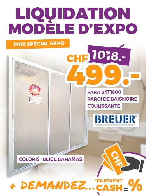 ok chez vous promo Fara paroi de baignoire coulissante